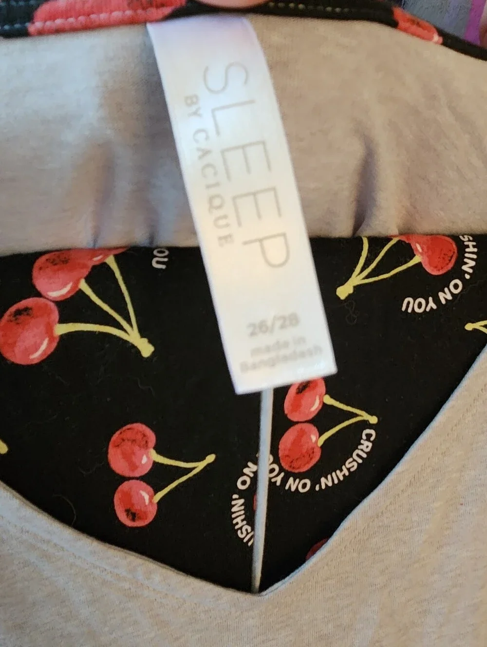 Cacique  V-Neck Long Sleeve Top with Sleep Pants■ NBNT